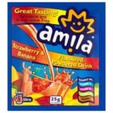 Amila Strawberry And Banana Powdered Drink 25gr
