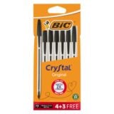 Bic Crystal Original Medium Ball Pen Black 1.0mm 4 + 3 Free
