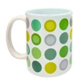 Mug Porcelain Glazed Circles 110z - Click On Item For Design Options