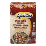 Spekko Wholegrain Brown Extra Long Grain Parboiled Rice Premium Grade 1kg
