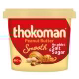 Thokoman Peanut Butter Smooth No Added Salt And Sugar 400gr