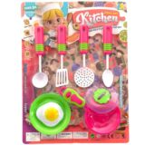 Toy Kitchen Play Set Carded 8pcs