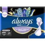 Always Pads Maxi Slim Night Sanitary XL Heavy Flow 14s