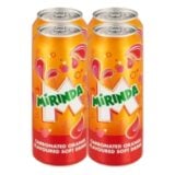 Mirinda Orange Flavoured Soft Drink Can 4x500ml
