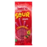 Sweeto Strawberry Extra Sour Sticks 75gr