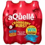 Aquelle Sparkling Water Cranberry Burst Flavoured 6x1.5lt