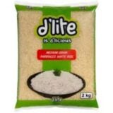 D'lite Medium Grain Parboiled White Rice 2kg