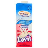 Orange Grove Luv It Low Fat Dairy Drinking Snack Strawberry Flavoured 1lt