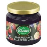 Rhodes Strawberry And Blueberry Jam Glass 340gr