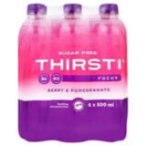 Thirsti Sugar Free Sparkling Berry And Pomegranate Flavoured Drink 6x500ml