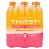 Thirsti Sugar Free Sparkling Grapefruit And Guava Flavoured Drink 6x500ml