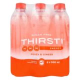 Thirsti Sugar Free Sparkling Peach And Ginger Flavoured Drink 6x500ml