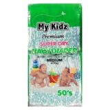 My KIdz Premium Super Day Dry Baby Diapers Medium 50s