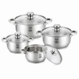 Panda Pot Set Stainless Steel 8pcs