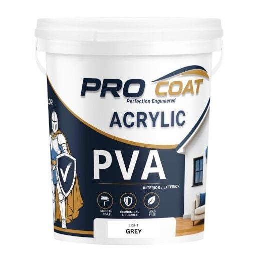 Pro Coat Acrylic PVA Paint Light Grey 20lt