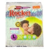 Rocket Premium Diapers Large 20s