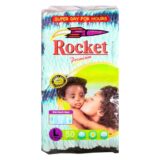 Rocket Premium Diapers Large 50s