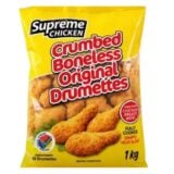 Supreme Chicken Crumbed Boneless Original Drumettes 1kg