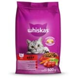 Whiskas Adult Cat Food Beef Flavour 500gr
