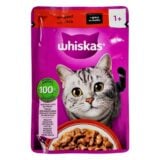 Whiskas Adult Food Pouch Beef In Gravy 85gr