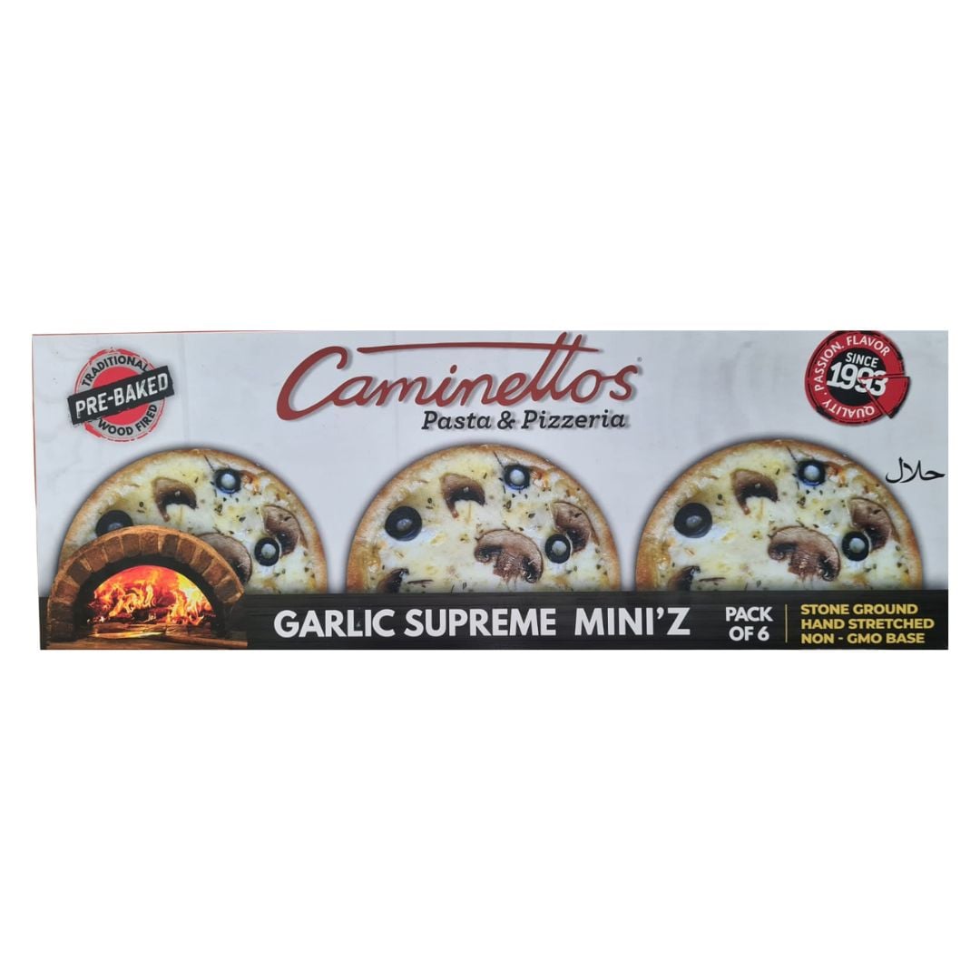 Caminettos Pizza Garlic Supreme Mini'z 6's