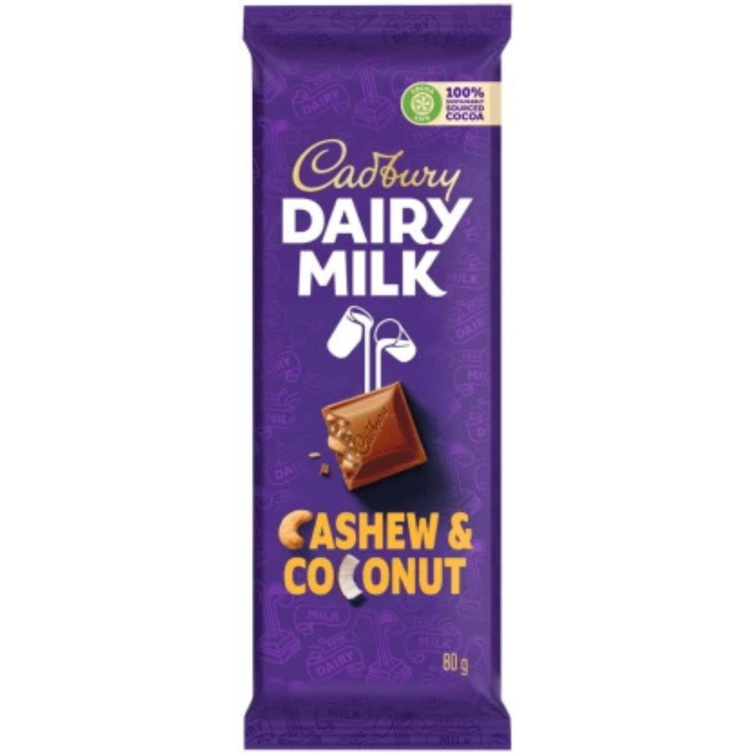 Cadbury Dairy Milk Slab Cashew & Coconut Chocolate 55gr