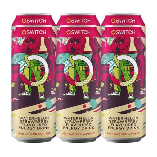 Switch Energy Drink Watermelon And Strawberry Flavour 6x500ml